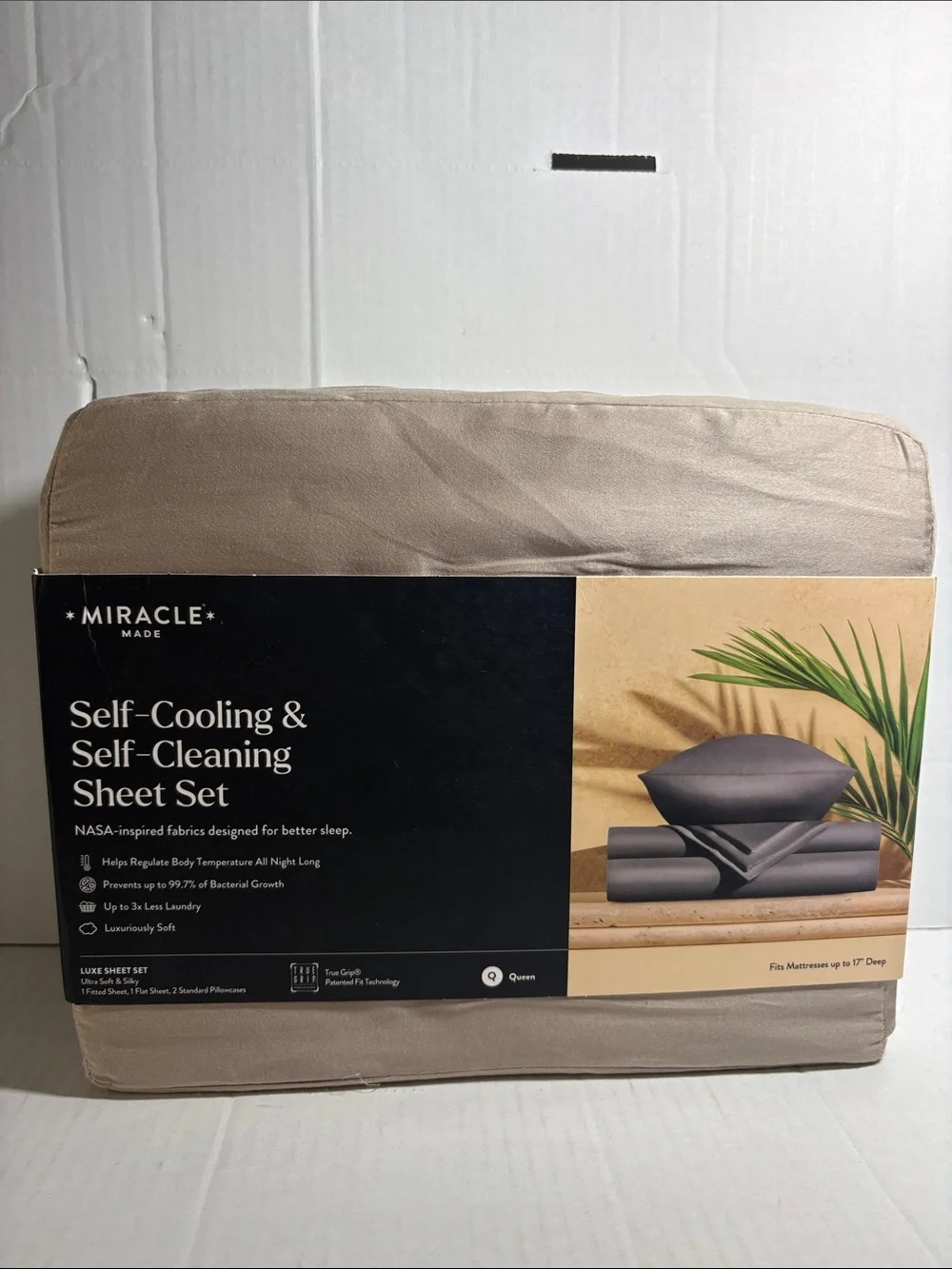 Miracle Taupe Self-Cooling & Self-Cleaning Sheet Set